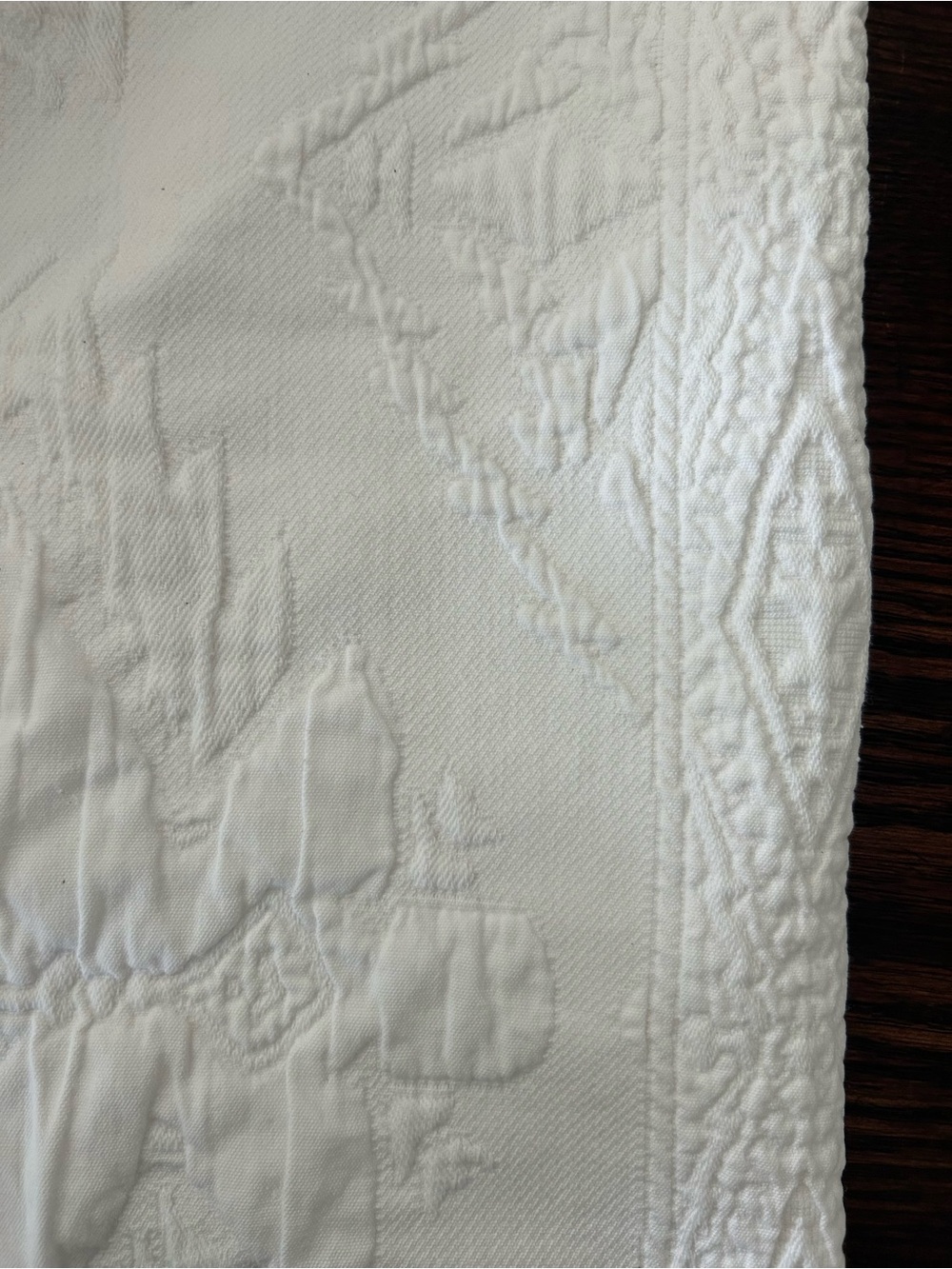 Ralph Lauren Matelasse White Quilted Bedspread Size Full - Picture 5 of 7